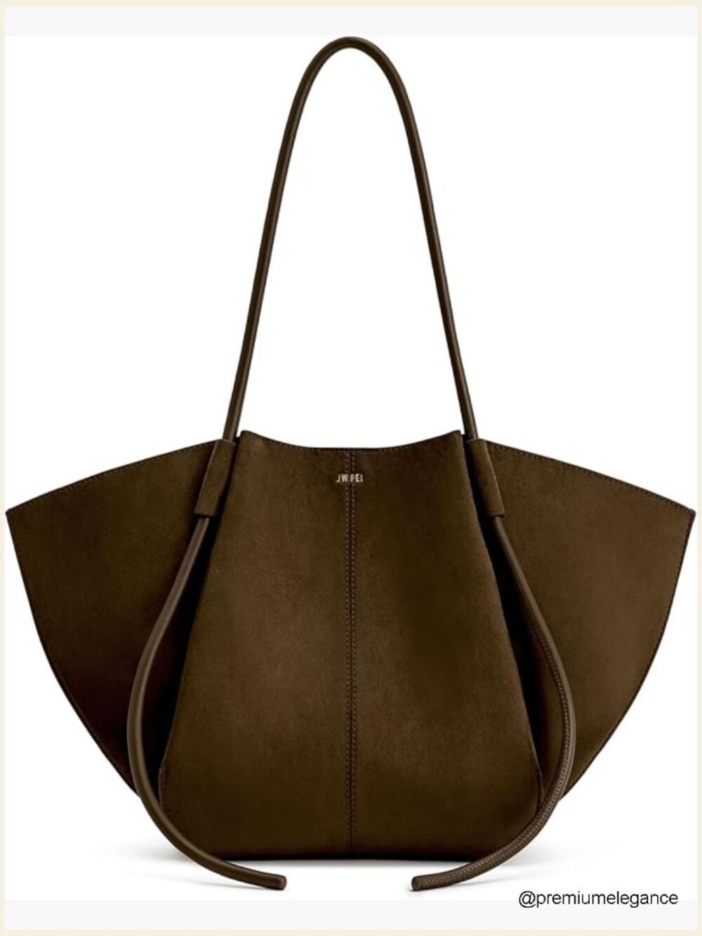 Wide Tote Bag Vegan Leather Handbag Shoulder Bag